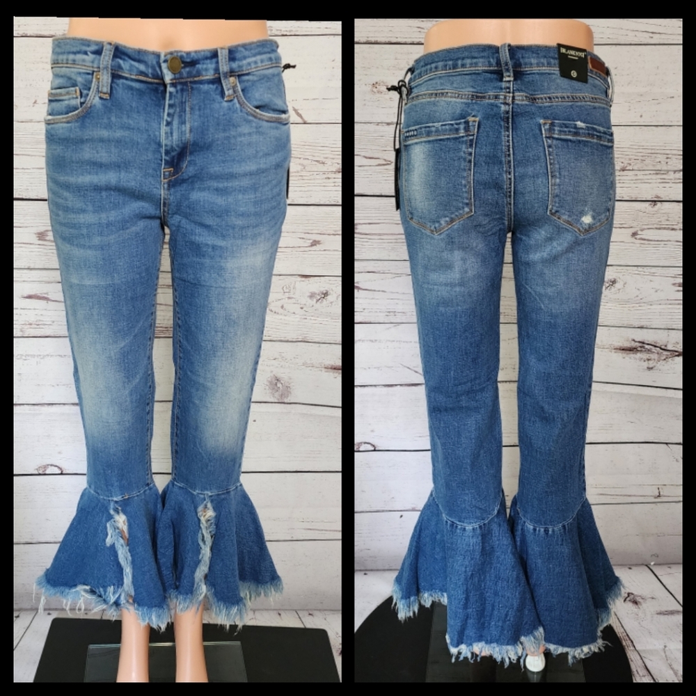 Blank NYC Flare Hem Crop Jeans 28 NWT - Picture 2 of 2